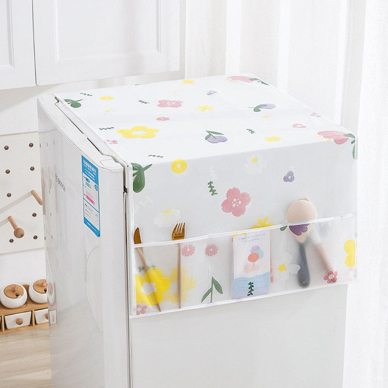 ฝาปิดตู้เย็นแบบพับเก็บได้ ป้องกันฝุ่น กันน้ำ และซักทำความสะอาดได้ - 图片16