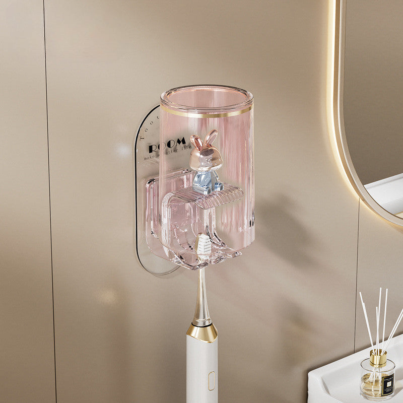 ที่วางแปรงสีฟันติดผนังรูปกระต่าย ไม่ต้องเจาะรู ป้องกันเชื้อรา และระบายอากาศได้ดี - 图片11