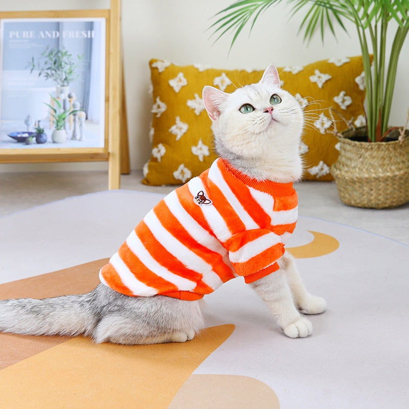 เสื้อผ้าสัตว์เลี้ยงผ้าฟลีซสีรุ้ง - 图片3