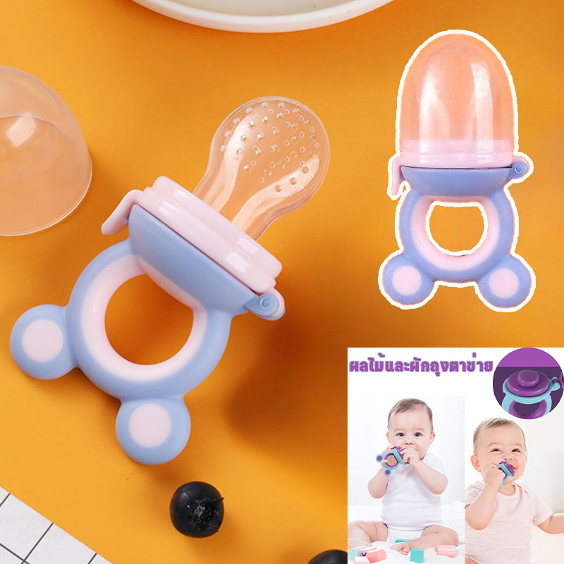 ช้อนป้อนอาหารเหลว + ถ้วยดูดซิลิโคนผลไม้ 2-in-1 - 图片19