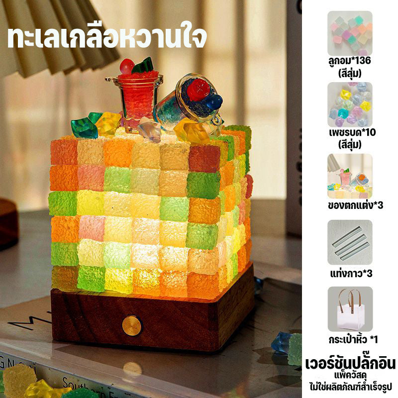 โคมไฟกลางคืน DIY จากลูกอม - 图片7