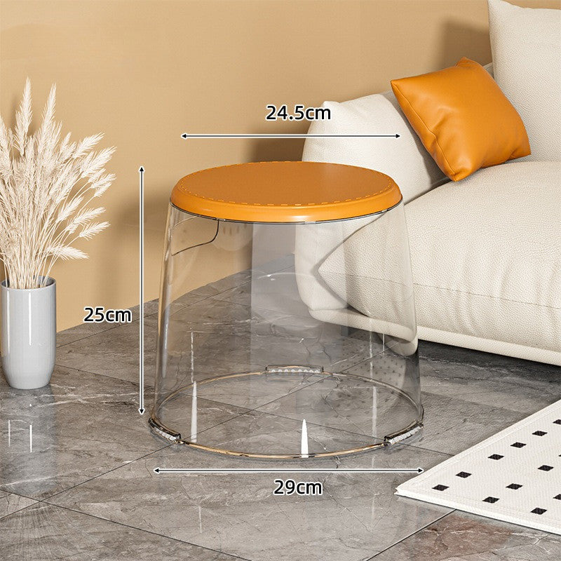 ม้านั่งกลมโปร่งใสแบบ 2in1: ผสานฟังก์ชั่นการนั่งและการจัดเก็บเข้าด้วยกัน - 图片9