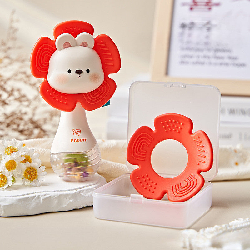 ของเล่นเขย่าสำหรับเด็กทารก, ของเล่นกัดฟัน 2in1 (มีเสียงกระดิ่ง), ของเล่นกัดฟันแบบถอดประกอบได้