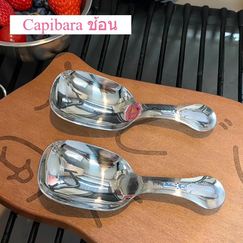 ชามสแตนเลส สไตล์เกาหลี 2หู ดีไซน์สวย ใช้ได้หลาย สำหรับผลไม้ สลัด โยเกิร์ต ของใช้ในครัว