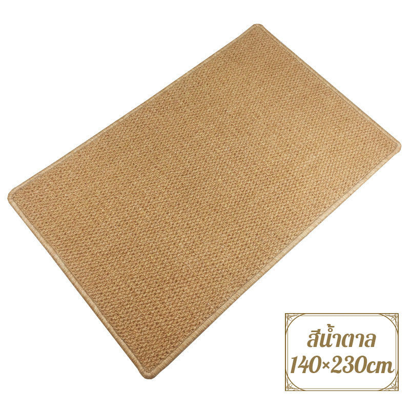 พรมห้องนั่งเล่น ลวดลายใบสับปะรด โครงสร้างทอสามมิติ สีพื้นเรียบ กันน้ำและกันคราบสกปรก