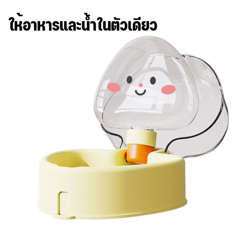 Portable pet water bowl, 2-in-1 dog and cat water bottle, portable food bowl, sling bag for walking and camping, easy to disassemble and wash