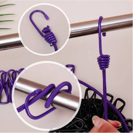 ราวตากผ้ากลางแจ้งพร้อมคลิปหนีบ พกพาสะดวก กันลมได้ - 图片4