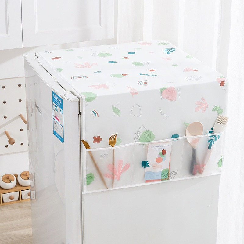 ฝาปิดตู้เย็นแบบพับเก็บได้ ป้องกันฝุ่น กันน้ำ และซักทำความสะอาดได้ - 图片11