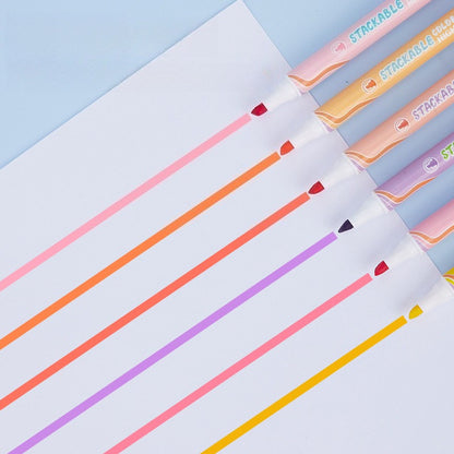 ปากกาไฮไลท์สองด้าน สีติดทนนาน ไม่ซีดจาง - 图片3