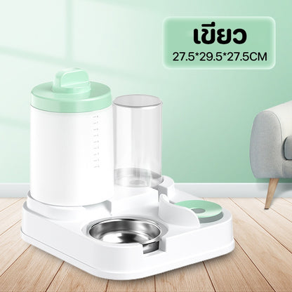 เครื่องให้อาหารและให้น้ำสัตว์เลี้ยงอัตโนมัติ 2-in-1 ทำจากสแตนเลส - 图片10