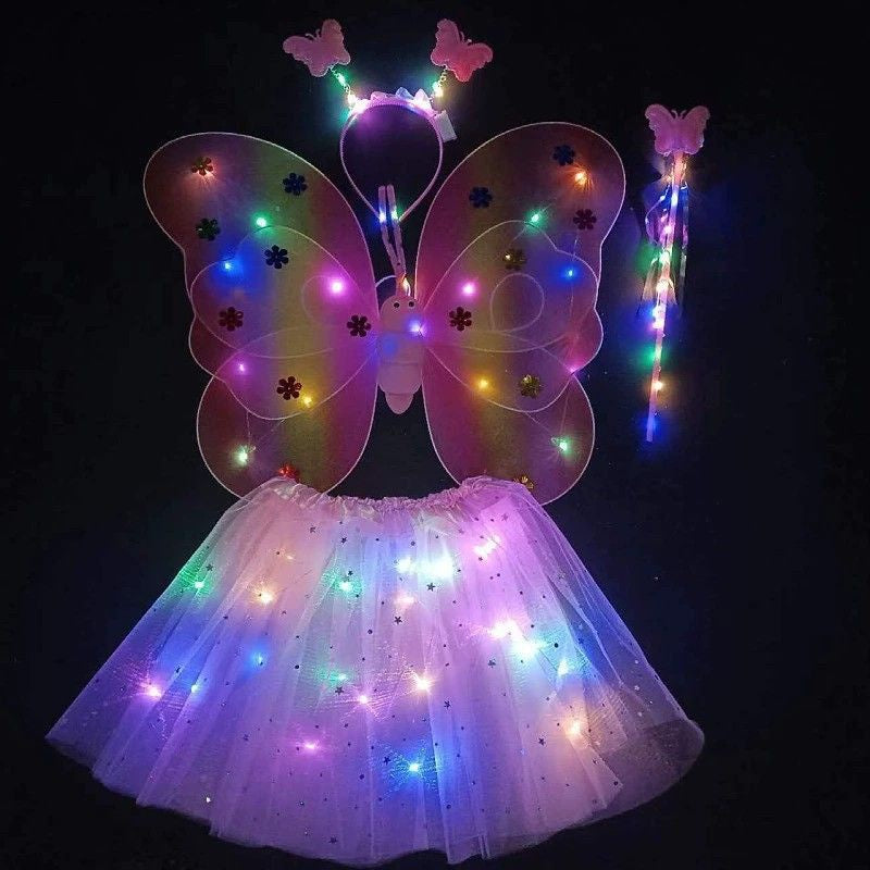 กระโปรงผีเสื้อเรืองแสง ชุดการแสดงสำหรับเด็ก - 图片4