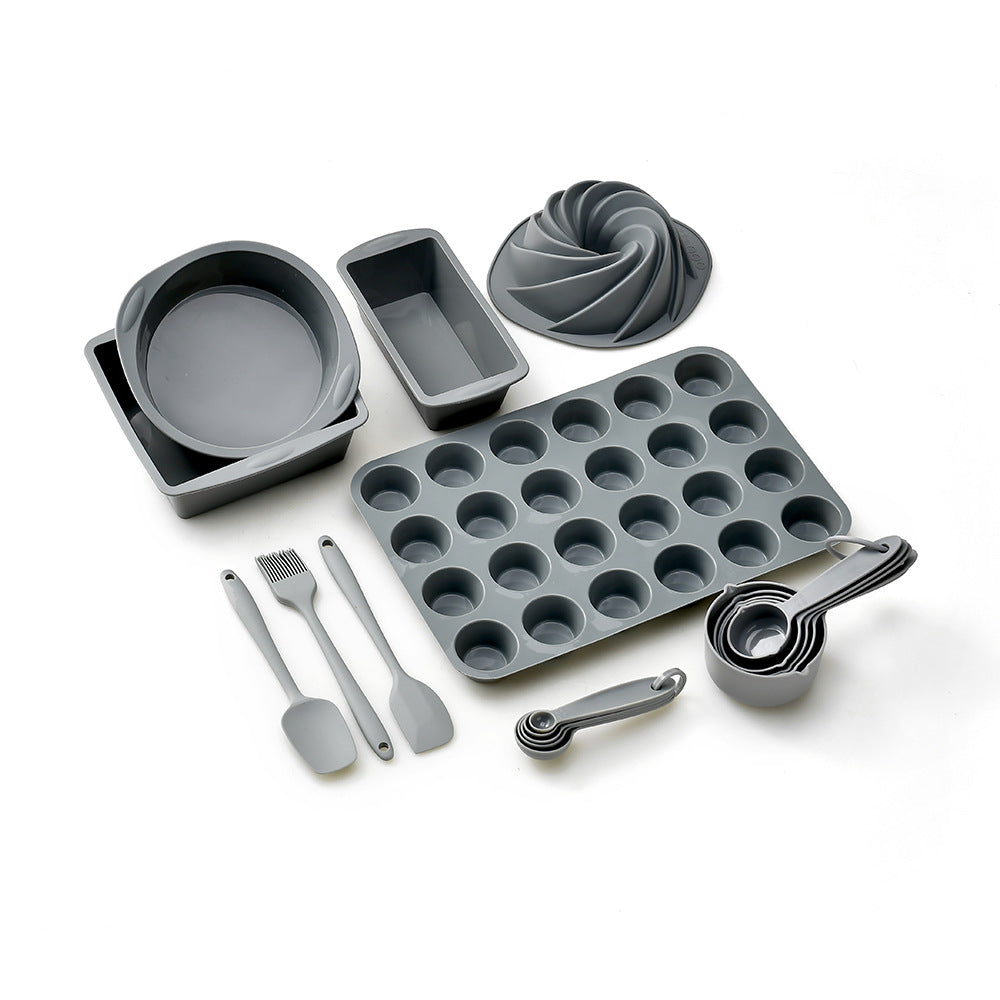 18孔硅胶模具，耐温-40°C至230°C，脱模流畅，烘焙食谱全搞定！