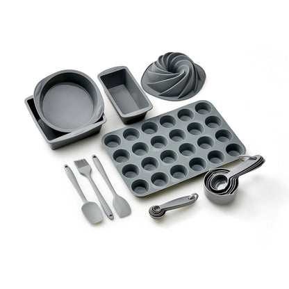 18孔硅胶模具，耐温-40°C至230°C，脱模流畅，烘焙食谱全搞定！