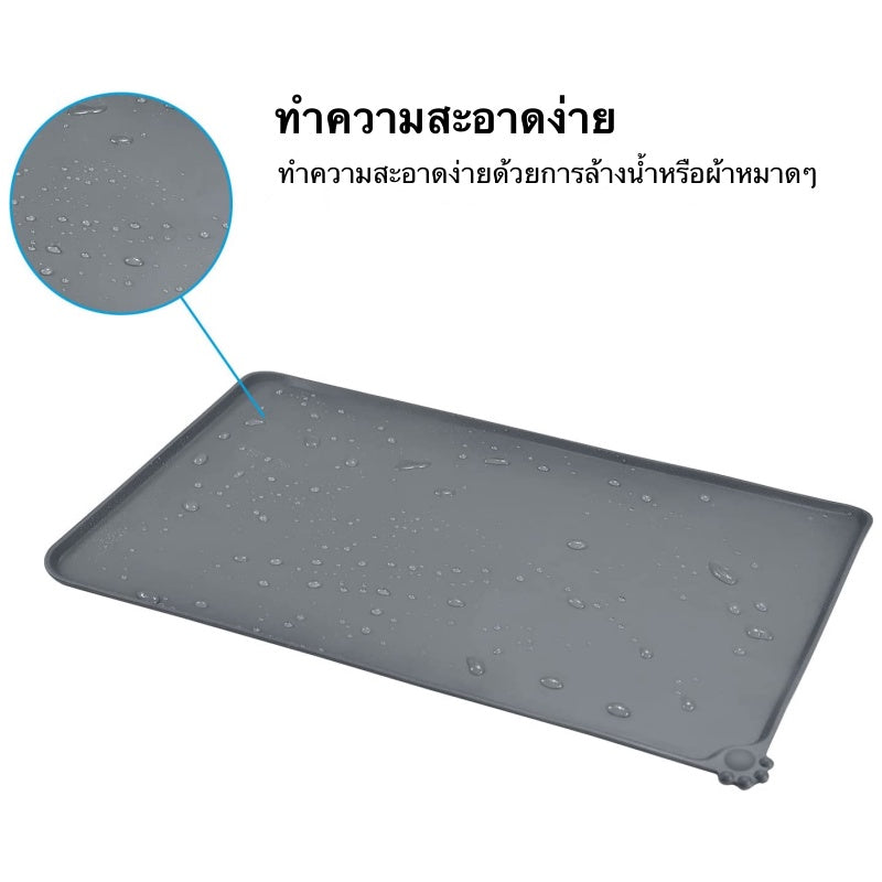 แผ่นรองชามซิลิโคนสำหรับสัตว์เลี้ยง กันลื่นและกันน้ำ - 图片2