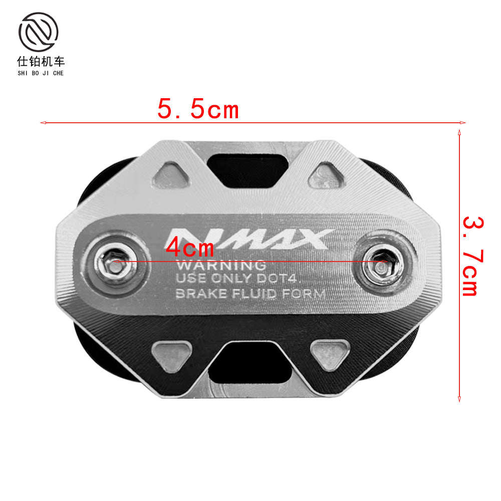 ฝาครอบปั๊มเบรกมอเตอร์ไซค์ ฝาปิดกระปุกน้ำมันเบรกอลูมิเนียมอัลลอย CNC เหมาะสำหรับ Yamaha NMAX 155
