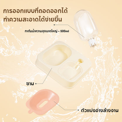 ที่ให้อาหารและเครื่องดื่มสำหรับสัตว์เลี้ยง ความจุขนาดใหญ่ 500 มล. - 图片3