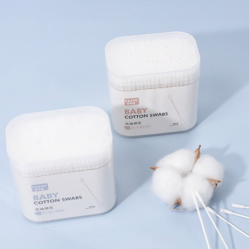 สำลีพันก้านขนาดเล็กสำหรับเด็กทารก บรรจุ 200/400 ชิ้นต่อกล่อง - 图片1