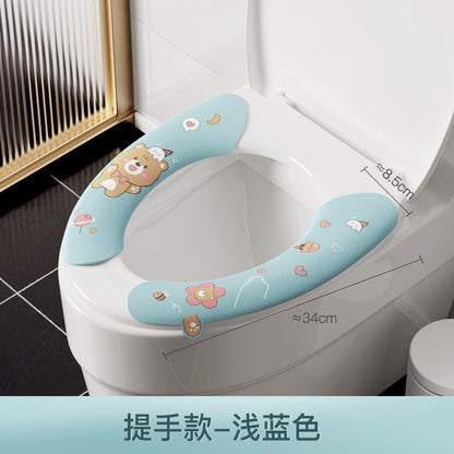 แผ่นรองนั่งชักโครก EVA แบบหนาและกันน้ำ ลายการ์ตูน - 图片22