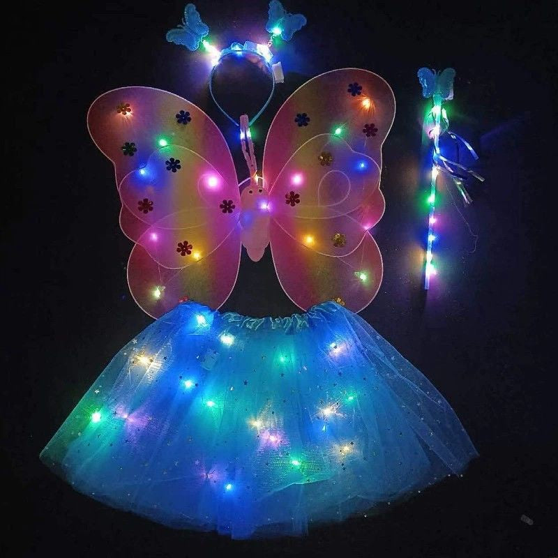 กระโปรงผีเสื้อเรืองแสง ชุดการแสดงสำหรับเด็ก - 图片6