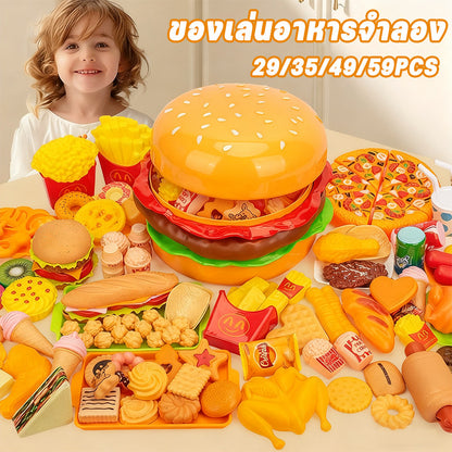 ชุดของเล่นจำลองครัวเบอร์เกอร์ฟาสต์ฟู้ดขนาดยักษ์ - 图片2