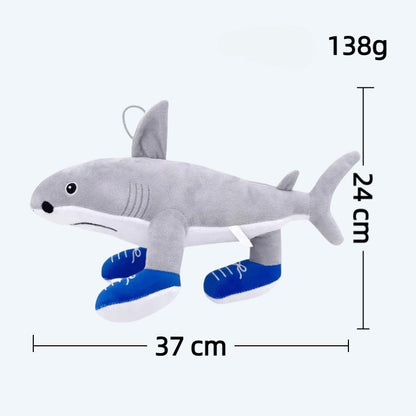 ตุ๊กตาฉลามไม้สุดน่ารัก ของเล่นผ้ากำมะหยี่นุ่มนิ่ม - 图片5