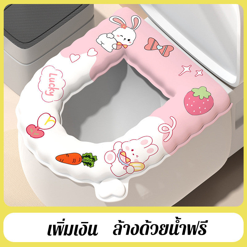 แผ่นรองนั่งชักโครก EVA แบบหนาและกันน้ำ ลายการ์ตูน - 图片20