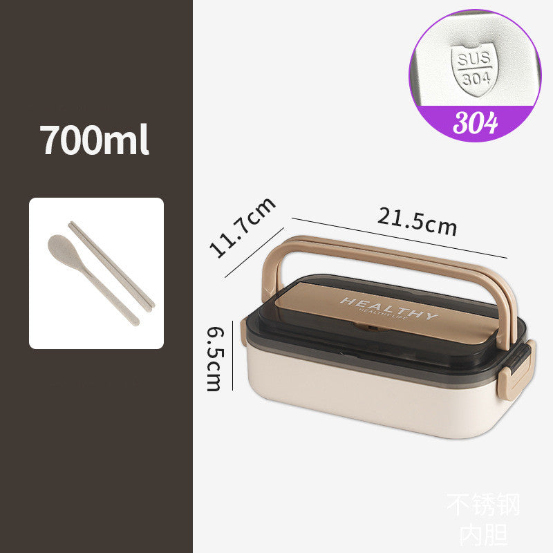 กล่องอาหารกลางวัน/ภาชนะบรรจุอาหาร ทำจากสแตนเลส 304 สามารถใช้กับไมโครเวฟได้ - 图片6