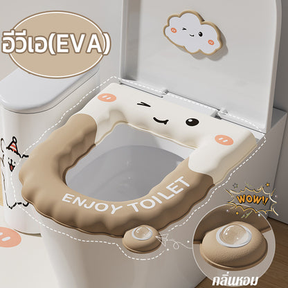 แผ่นรองนั่งชักโครก EVA แบบหนาและกันน้ำ ลายการ์ตูน - 图片9