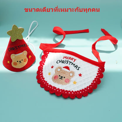 ผ้าพันคอสัตว์เลี้ยงคริสต์มาสและปลอกคอแมว/สุนัข - 图片48