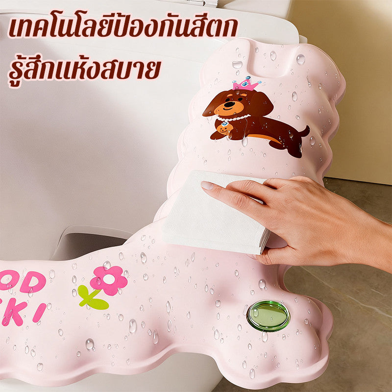 แผ่นรองนั่งชักโครก EVA แบบหนาและกันน้ำ ลายการ์ตูน - 图片1