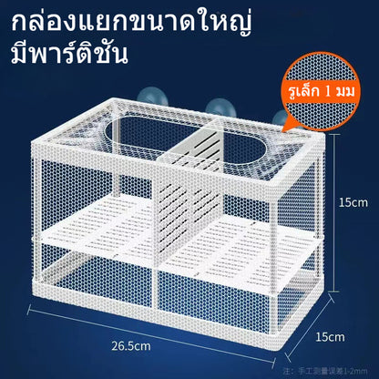 ตู้ปลาแบบมีตาข่ายช่วยแยกปลาวัยอ่อนและปลาโตเต็มวัยออกจากกัน - 图片6