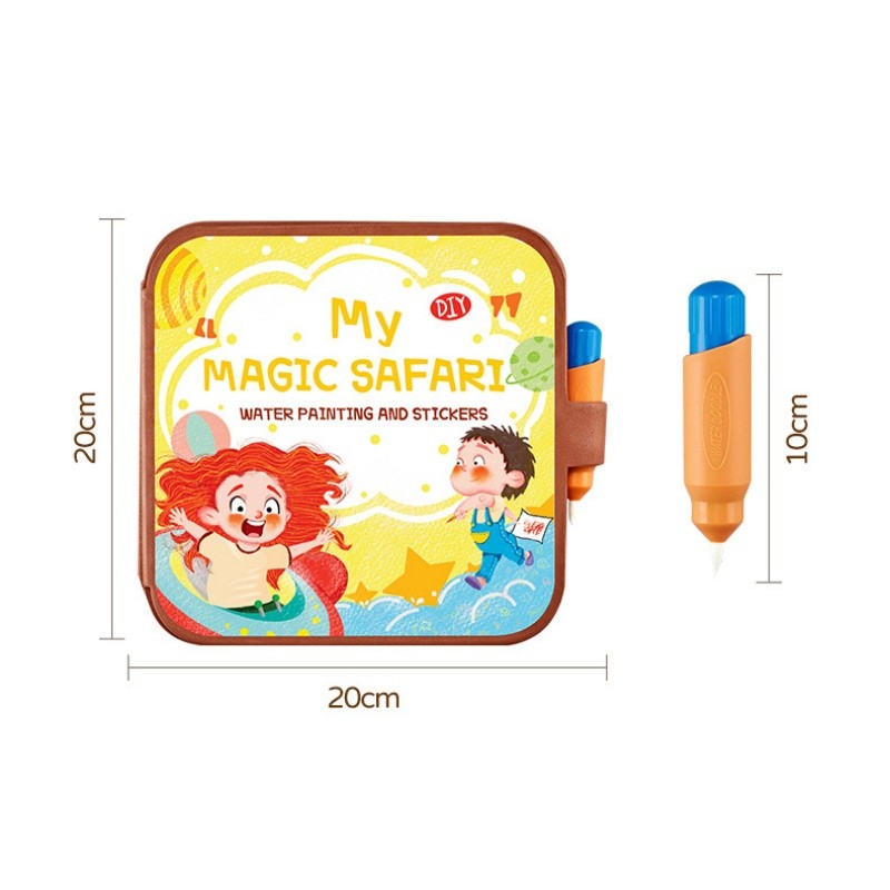 สมุดระบายสีน้ำมหัศจรรย์สำหรับเด็ก (2-in-1) - 图片1