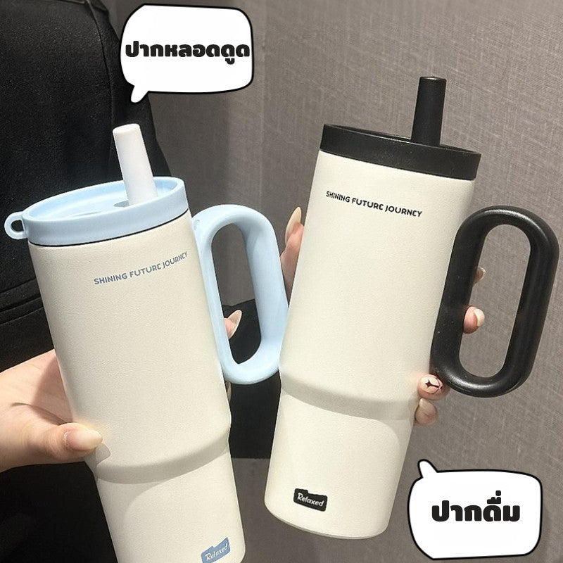 ขวดน้ำสแตนเลสเกรด 316 พร้อมหลอดดูด ความจุ 720 มล. - 图片2