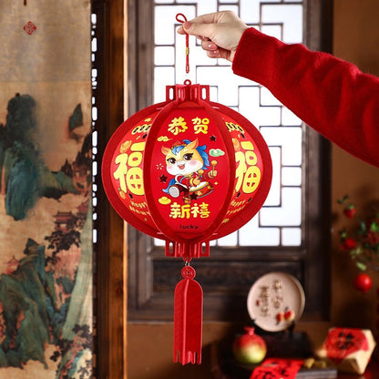 ดีไซน์ตรุษจีนปี 2026 ปีม้า: โคมไฟสีแดงสไตล์การ์ตูนน่ารัก - 图片7