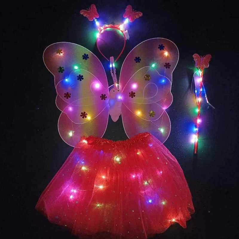 กระโปรงผีเสื้อเรืองแสง ชุดการแสดงสำหรับเด็ก - 图片5