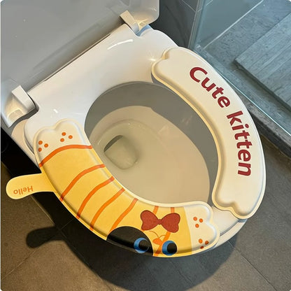 แผ่นรองนั่งชักโครก EVA แบบหนาและกันน้ำ ลายการ์ตูน - 图片15