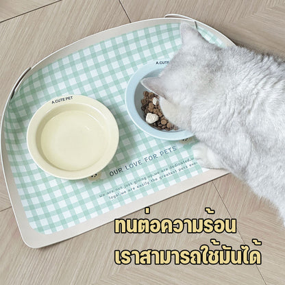 แผ่นรองชามอาหารสัตว์เลี้ยง ป้องกันการหก ขนาด 45*30 ซม. - 图片4