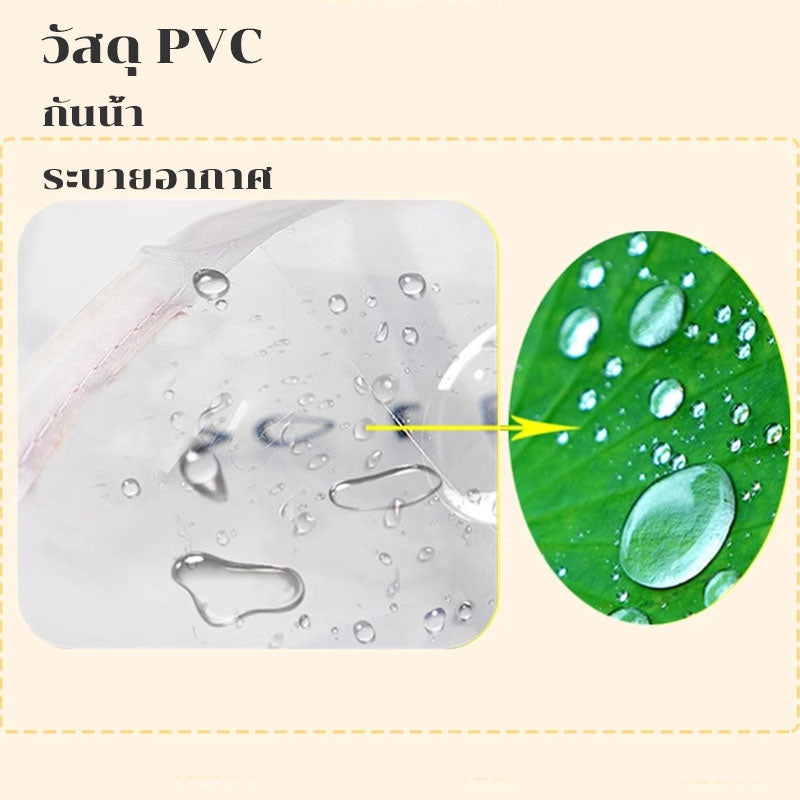 เสื้อกันฝนสำหรับสัตว์เลี้ยงแบบใส กันน้ำ พกพาสะดวก - 图片2