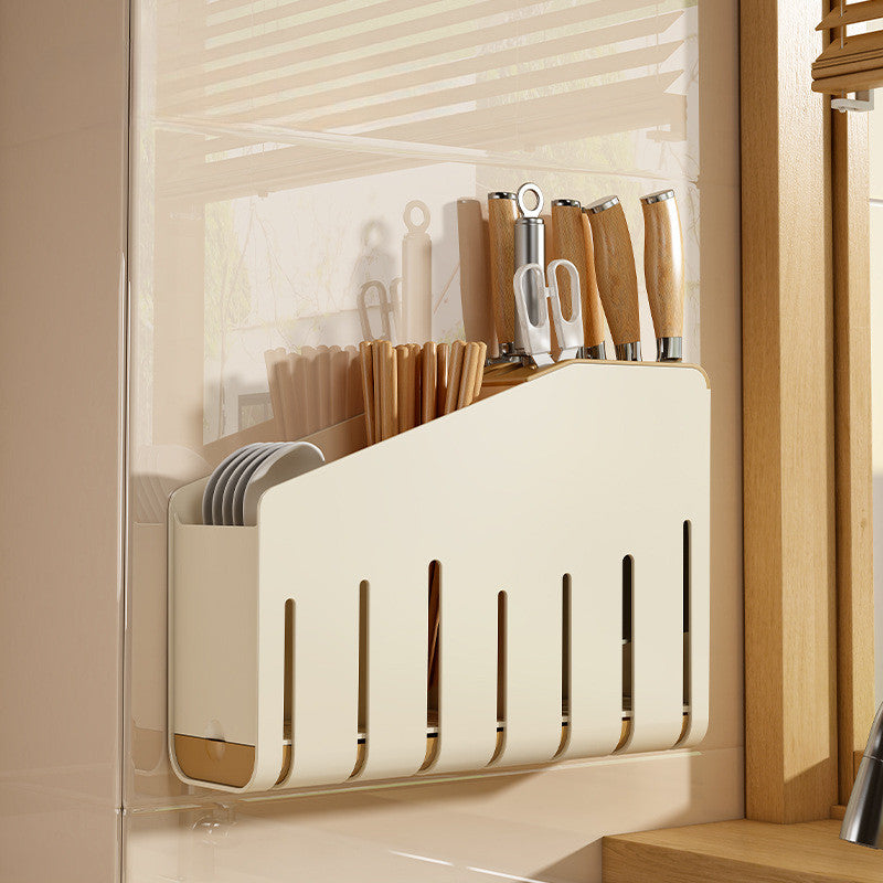 กล่องเก็บเกี่ยวตะเกียบบนโต๊ะอาหาร ชั้นเก็บเกี่ยวบนโต๊ะอาหาร ติดผนัง - 图片6