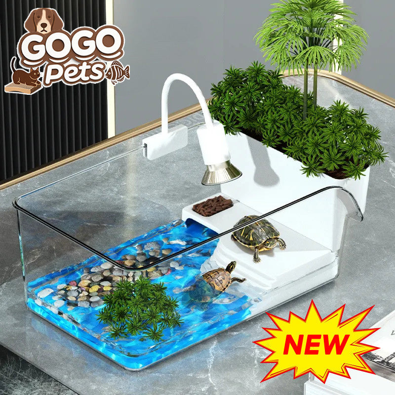 ชุดตู้ปลาตั้งโต๊ะพร้อมไฟส่องสว่าง - 主图