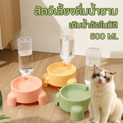 ชามน้ำสำหรับสัตว์เลี้ยงขนาด 500 มล. พร้อมเครื่องจ่ายน้ำอัตโนมัติ - 图片1