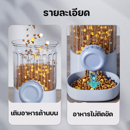 เครื่องให้อาหารและน้ำสัตว์เลี้ยงแบบแขวน 2in1 - 图片1