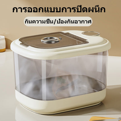 ภาชนะเก็บข้าว ป้องกันแมลงและความชื้น มีล้อเพื่อความสะดวกในการเคลื่อนย้าย - 图片3