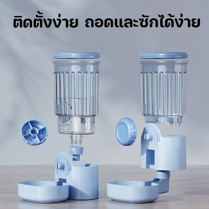 เครื่องให้อาหารและน้ำสัตว์เลี้ยงแบบแขวน 2in1 - 图片2