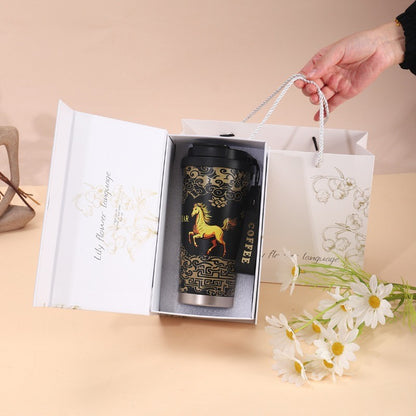 กล่องของขวัญปีม้า 2026 - แก้วเก็บความร้อนสแตนเลส 316 ของขวัญปีใหม่ - 图片7