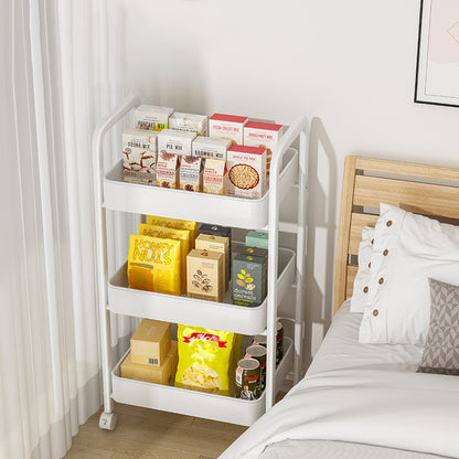 ชั้นวางของ 3 ชั้น มีล้อ แบบรถเข็น เคลื่อนย้ายสะดวก - 图片8