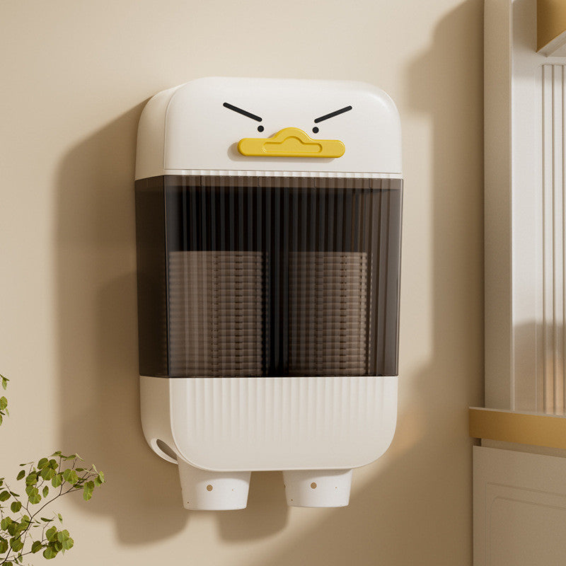 ที่วางแก้วกระดาษติดผนังแบบสองแถว ความจุ 70 ใบ ไม่ต้องเจาะรู - 图片7