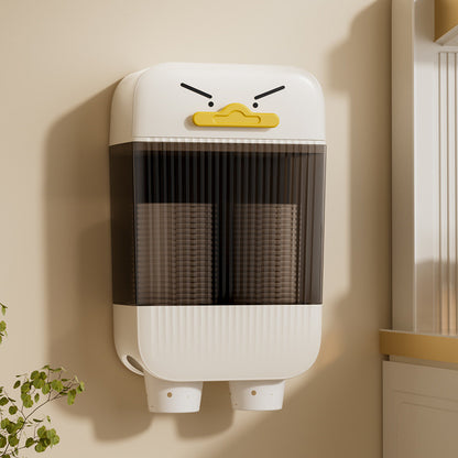 ที่วางแก้วกระดาษติดผนังแบบสองแถว ความจุ 70 ใบ ไม่ต้องเจาะรู - 图片7