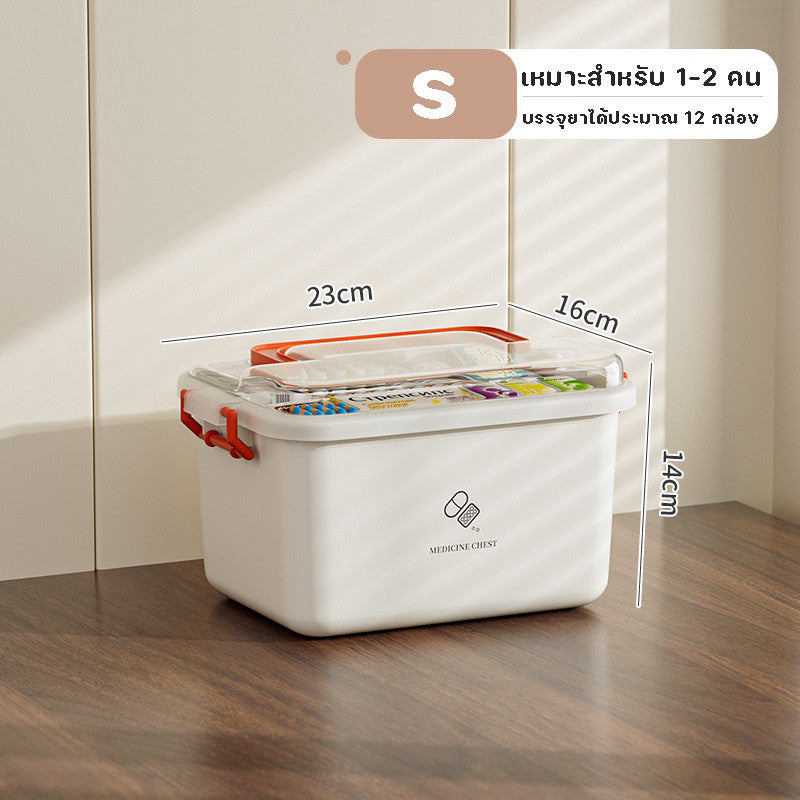 ชุดปฐมพยาบาล/กล่องยาประจำบ้าน แบบสองชั้น ความจุขนาดใหญ่ มีหูหิ้ว - 图片10