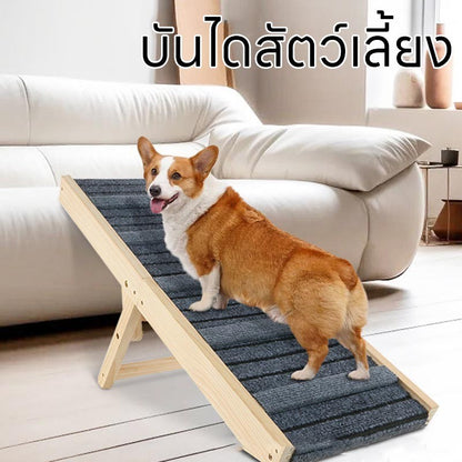 บันไดสำหรับสัตว์เลี้ยงแบบพับได้ พร้อมทางลาดกันลื่น - 主图